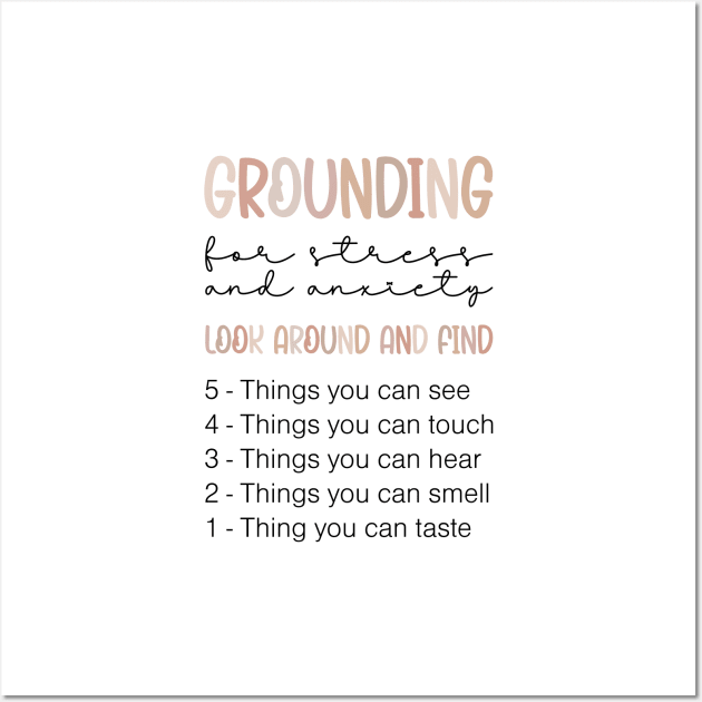 Grounding for Stress and Anxiety Wall Art by BeKindToYourMind